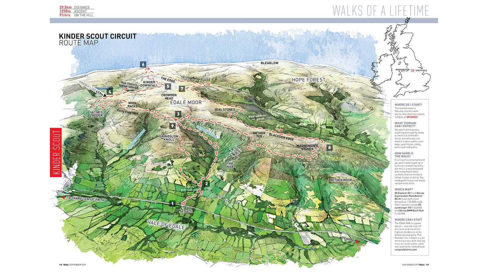 Kinder Scout walking route, Peak District live for the outdoors
